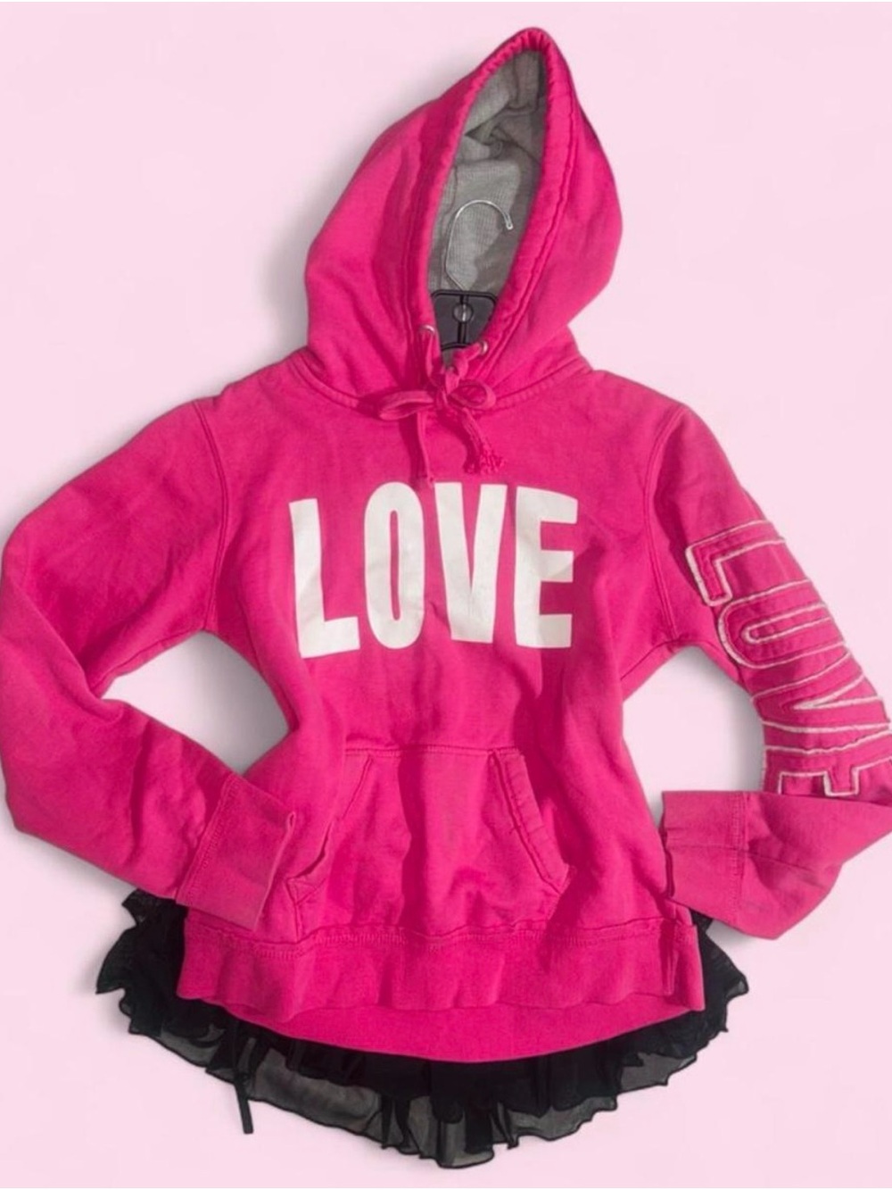 Women's Hot Pink LOVE Hooded Sweatshirt